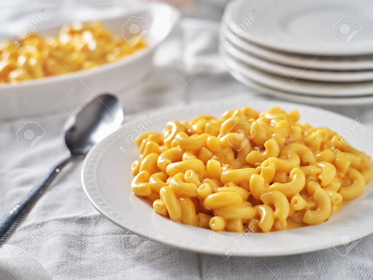 tasty mac and cheese on plate
