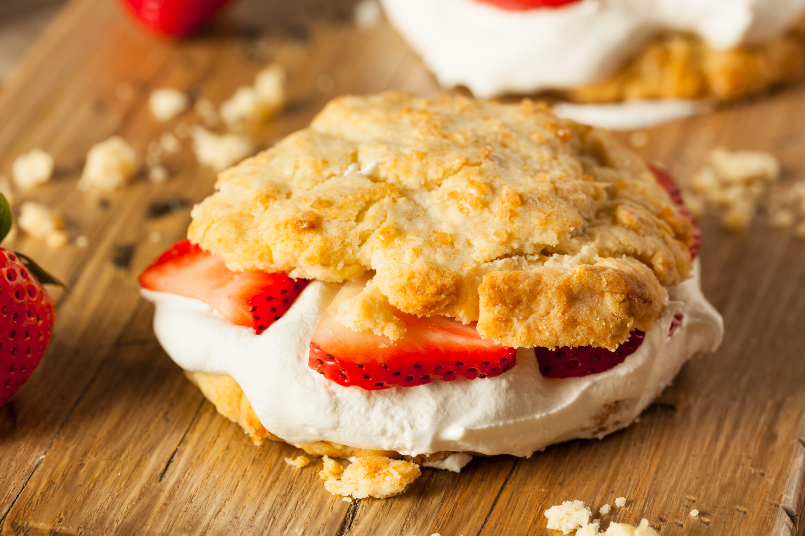 Homemade Strawberry Shortcake with Whipped Cream